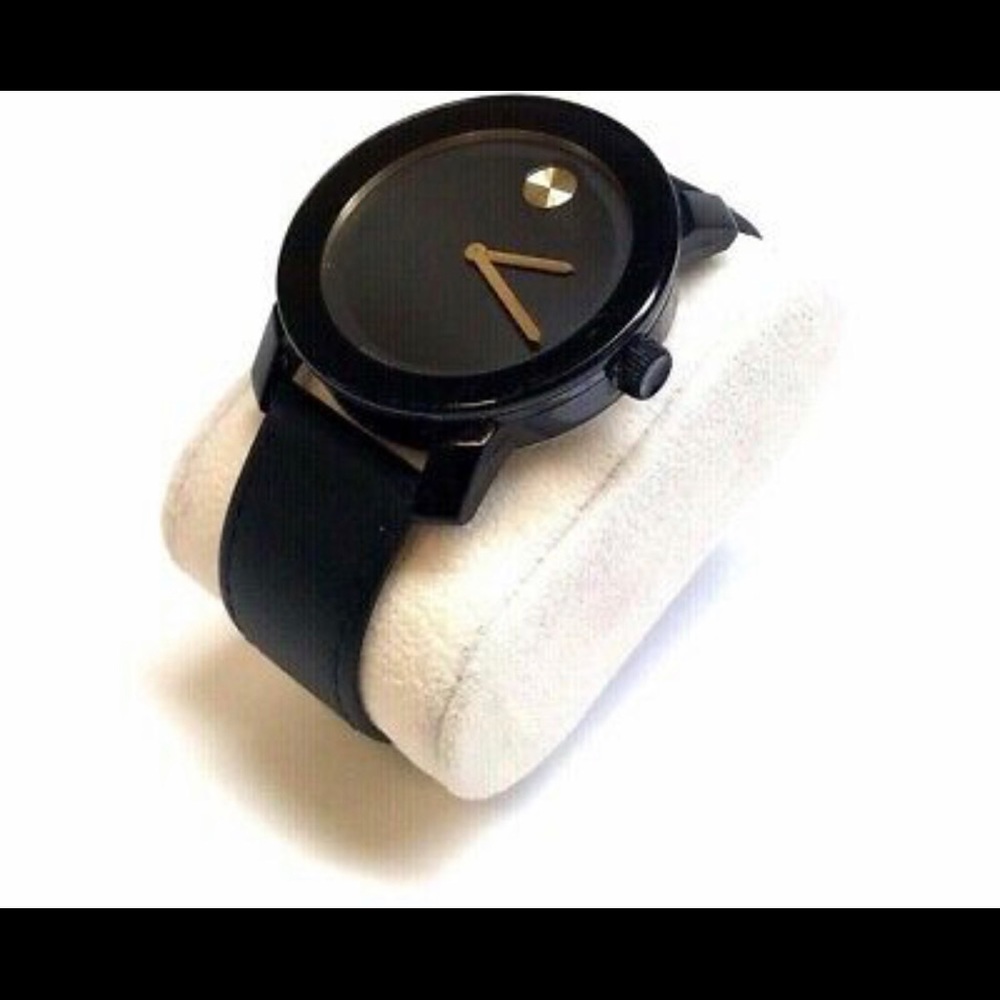 Movado unisex Black/Gold accents